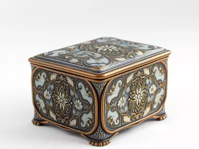 Elegant Ornate Box model pack Low-poly 3D model