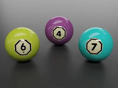 Pool Billiards Cyclop Hyperion Tournament Pro TV Balls 3D model