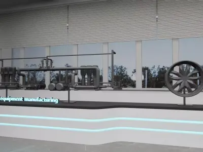 Smart Car Exhibition Booth Low-poly 3D model