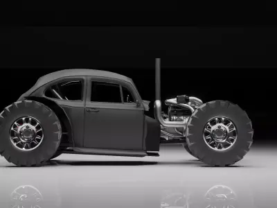 Custom Off-Road Monster Buggy 3D Model Vehicle  3D model