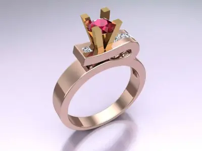 Diamond Ring - Womens Rings - N717959 3D print model