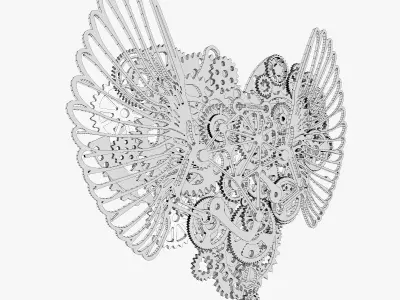 Panel Clockwork Love 3D model