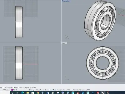 Original size Ball Bearing Rulman ready for 3D print model  3D print model