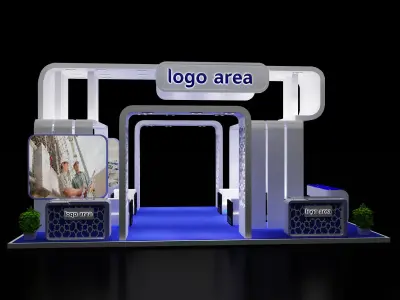  Booth Exhibition Stand a118  3D model