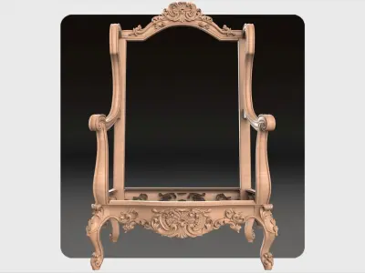 Carved sofa ornament for cnc 03 3D model