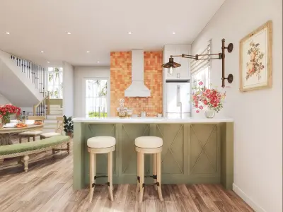Summer interior style 3D model