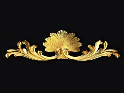 Central decor ornament for furniture 3D model 798