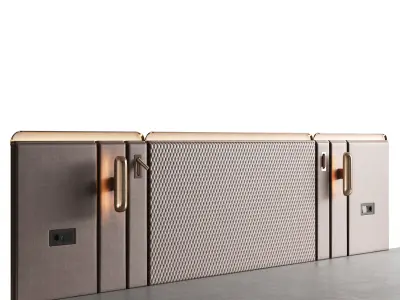 Leather Bedroom Headboard - 3 3D model