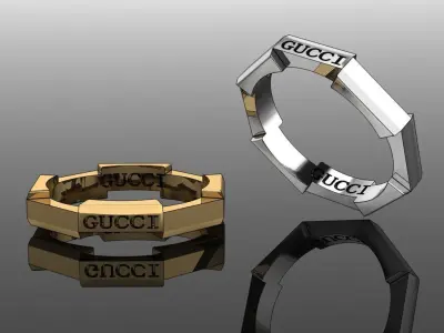 pentagon ring 3D print model