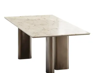 Poliform Adrien Marble Dining Table 3D model