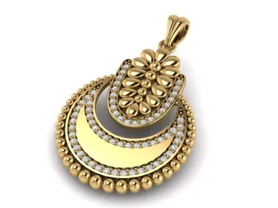 Single pendant or necklace 3D print model