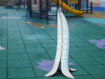 Banana Wet Sign Caution  3D print model