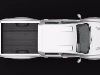 Nissan 4x4 Car Metallic Grey Light Low-poly 3D model