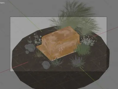 Low Poly Game Assets 3D  StoneBed Free 3D model