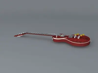 Dean Soltero guitar with AAA curly maple top  Free 3D model