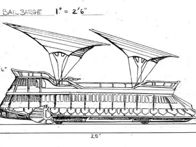 Jabba The Hutt  Sail Barge Ship 3D model 3D print model