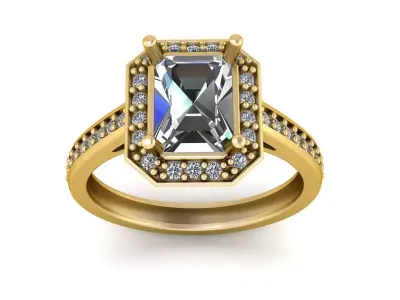 LUXURY DIAMOND RING FOR WOMEN 3D PRINTABLE MODEL 3D print model
