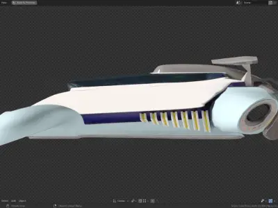 Simplistic Flying Vehicle 21 Low-poly 3D model