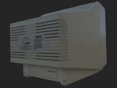 CRT Monitor Low-poly 3D model