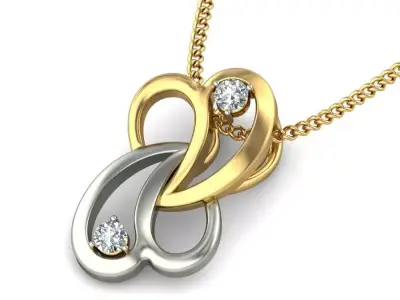 Solitaire Women Pendant 3dm STL OBJ FBX Renders Details 3D print model 34