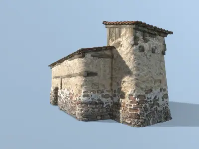 Classic Age Greek House Low-poly 3D model