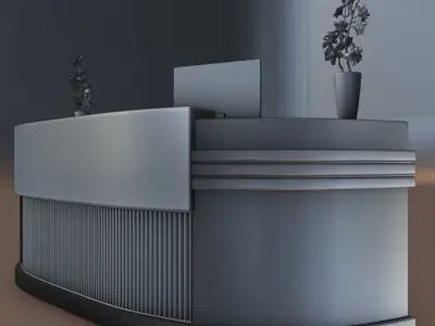 Reception Desk 8 Low-poly 3D model