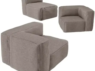 Modern Luxury Sofa Low-poly 3D model