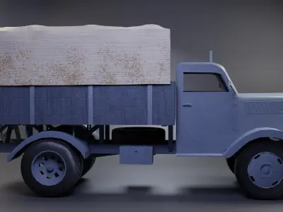 Opel Blitz Truck Low-poly 3D model