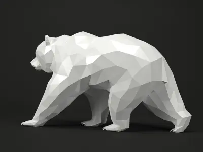 WILD BEAR Low-poly Low-poly 3D model