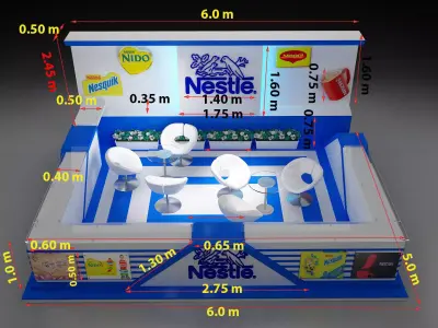 Booth Exhibition Stand a293  3D model