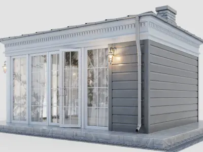 All-season gazebo-pavilion 3D model