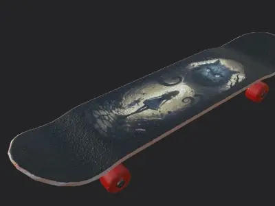 Modular Skateboard Low-poly 3D model