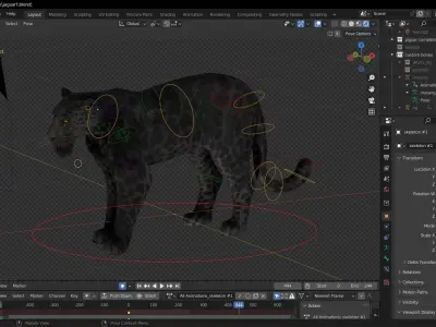 Black panther Jaguar Photorealistic Rigged 3d Blender 4K model  3D model