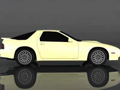 1990 Mazda RX7 Low-poly 3D model