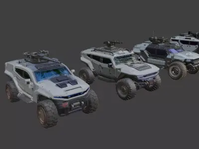 scifi rovers set 1 3D model
