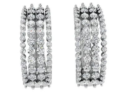 Diamond English Lock Earring 4628 3D print model