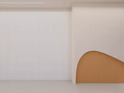 Modern Interior Showroom 3D Showroom Low-poly 3D model