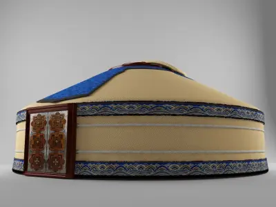 Mongolian Ger Low-poly 3D model