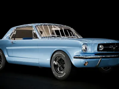 Ford Mustang 1965 Coupe Classic Pony Car  3D model