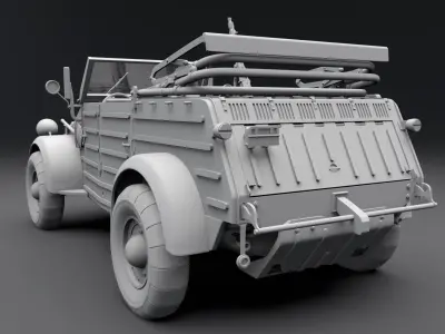 Kubelwagen Scale model 3D print model