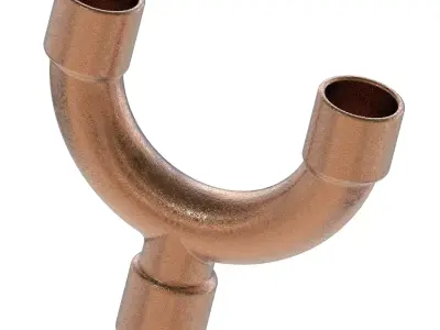 Premium Copper Pipe Fitting 3D print model