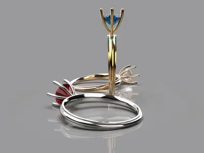 Engagement ring 3D Printable model FREE Free 3D print model