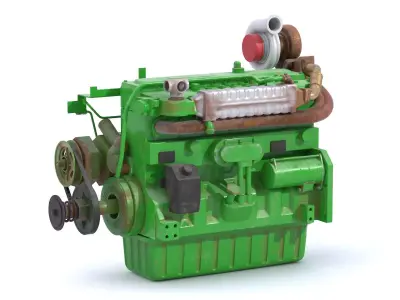 Tractor Engine 3D model