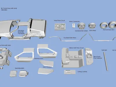 HO Scale or larger Back to the Future 3D Print Model 1-87 3D print model