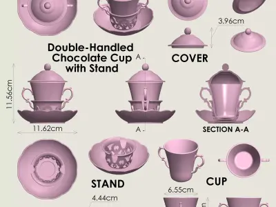 Chocolate Cup 120 ml 3D print model