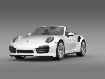 Porsche 911 Turbo Cabrio 2014 3D model