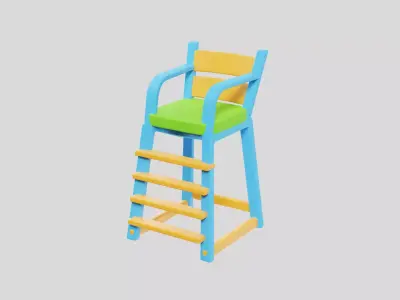 Tennis Umpire Chair 3D model