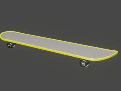 Skateboard Low-poly 3D model