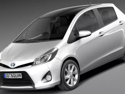 Toyota Yaris Hybrid 2013 3D model