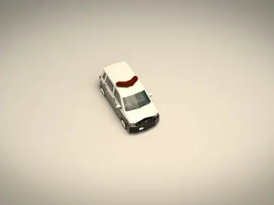 Low Poly Police Van 05 Low-poly 3D model